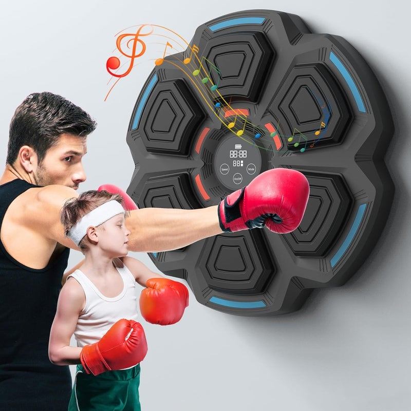 OurStarry Store Smart Music Boxing Machine for Adults and Kids, Training Machine with LED Electronic Wall Mounted, Home Indoor Workout Equipment with Premium Boxing Gloves - Image 2